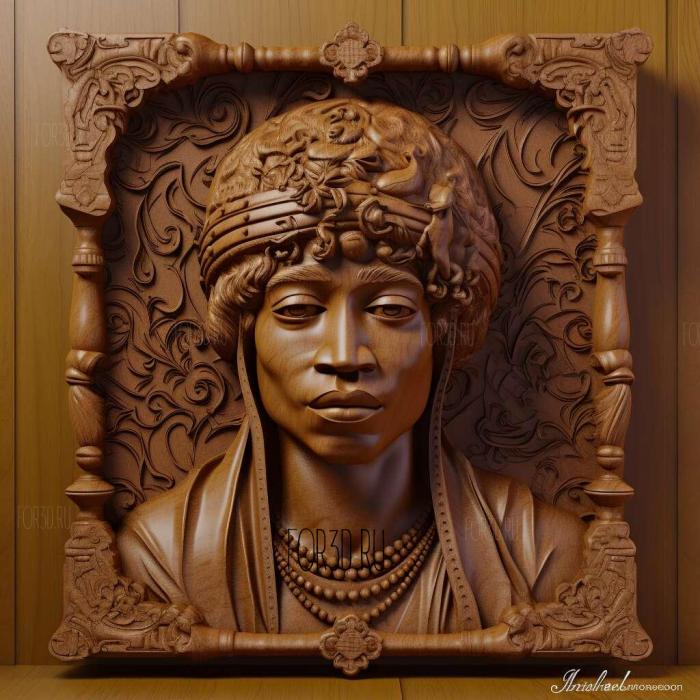 jimi hendrix 1 stl model for CNC